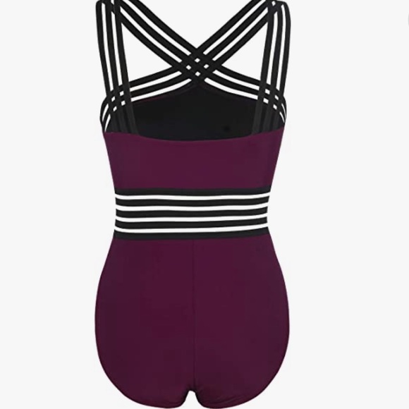 Front Crossover One Piece Bathing Suit - Picture 7 of 7